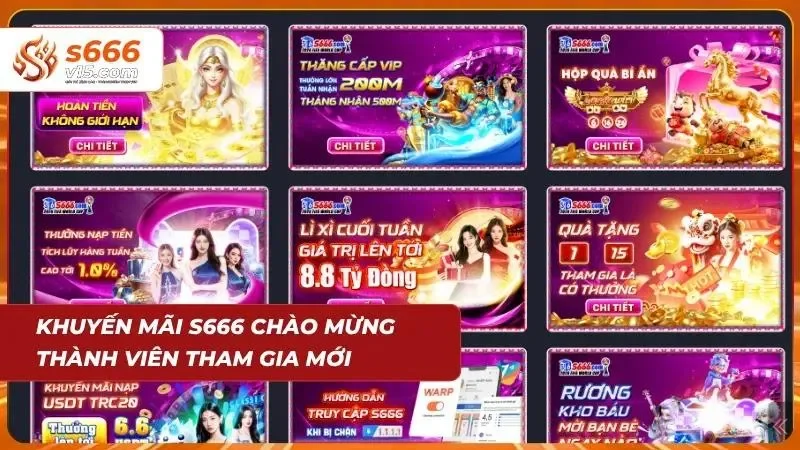 Khuyến Mãi S666 – Tổng Hợp Ưu Đãi Hấp Dẫn Cho Hội Viên 2026 1 Banner ưu đãi chào mừng dành cho thành viên mới đăng ký